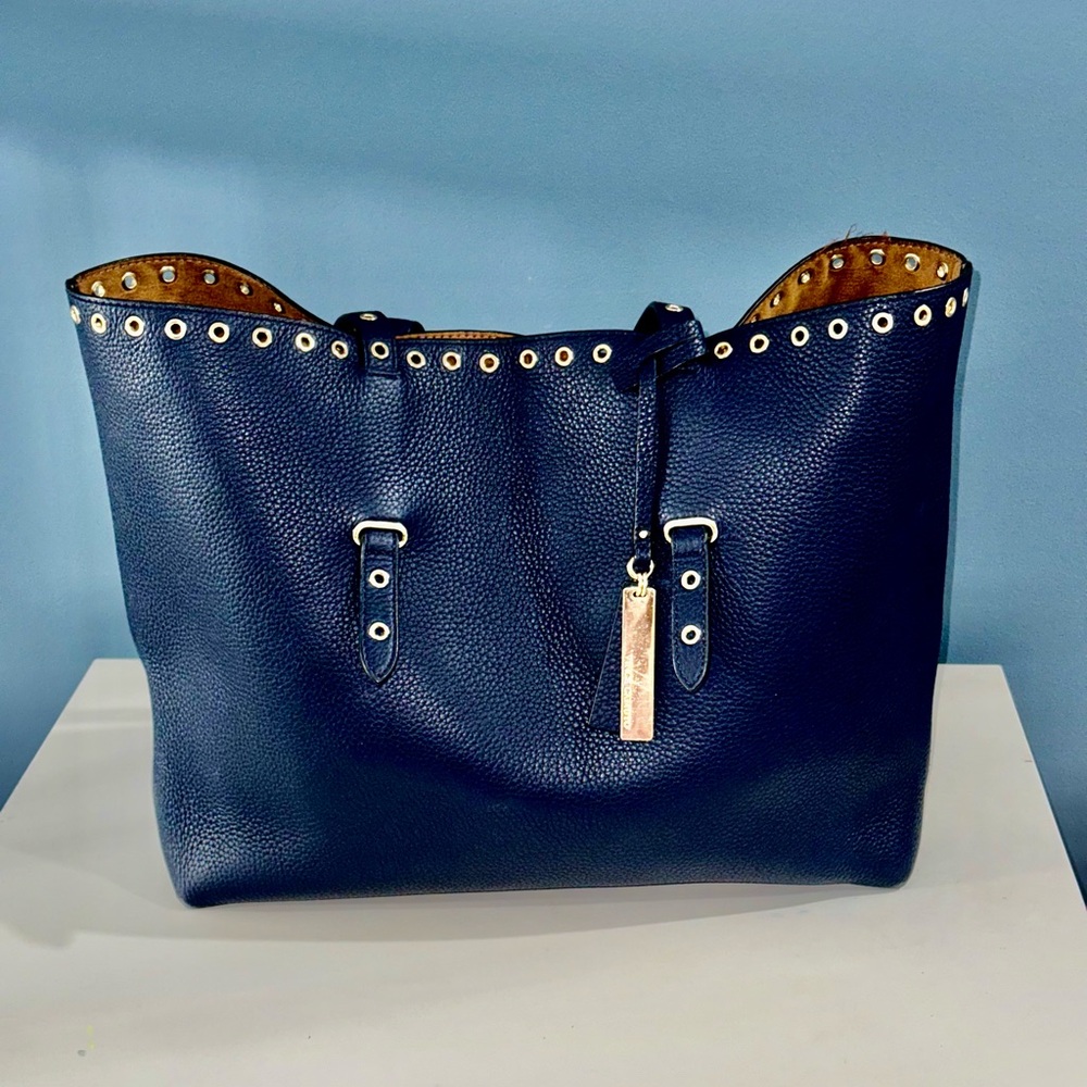 Elegant Vince Camuto Navy Blue Tote Bag